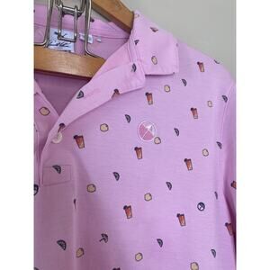 PUMA X Arnold Palmer Lemonade Cloudspun Polo - Mens Size L - Pale Pink